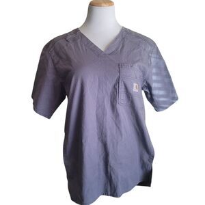 Carhartt Rugged Flex RipStop  Men's Scrub Utility Pocket Gray Size Large